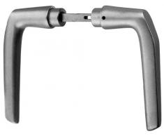 GAH-Alberts 412661 - Manivelas para puerta (2 unidades, 50-60 mm, anchura de la manivela: 115 mm, aluminio), color plateado