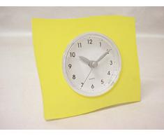 RELOJ DE PIE SOBREMESA MESITA MESILLA GRANDE CUADRADO AMARILLO