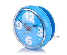 FTVOGUE 3 Colores Mini Impermeable Ventosa Pared Ventana Espejo baño Ducha Reloj de baño Accesorios