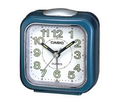 Casio TQ-142-2EF - Reloj analógico - digital de caballero de cuarzo con correa de piel verde (alarma)