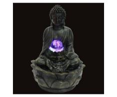 Zen Luz SCFR 8G Buddha Fuente Meditación Gran Interior Marrón Oscuro/Chocolate 21 x 21 x 30 cm