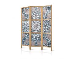 murando - Biombo Mandala 135x171 cm - 3 Paneles – Lienzo de Tejido no Tejido Tela sintética - Separador - Madera Design de Moda Hecho a Mano - Deco – Home Office - Japón - p-C-0010-z-b