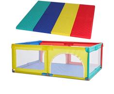 Juego de niños Cerca Bebé Área de juegos para interiores Arrastre Mat. Tabique Plegable portátil Barrera expandible