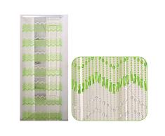 GR5AS Cortina Moldeada Puertas Cortinas, Cortina de la Ventana, tabique de Cristal de la Pantalla for la Boda Coffee House Restaurante la decoración del hogar, Verde (Size : A100X185CM)