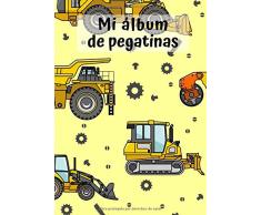 Mi álbum de pegatinas: Excavadora 1 | 30 Páginas | en Blanco | Sin Papel de Silicona | Idea de Regalo