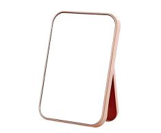 MXECO Home Desktop Toilet Espejo de Maquillaje Espejo Plegable portátil Minimalista Rectángulo Espejo de Maquillaje