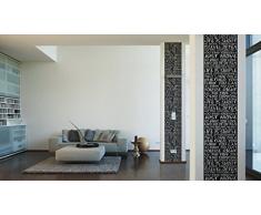 Livingwalls 942671 pop.up - Panel decorativo adhesivo, diseño de pizarra, color negro y blanco