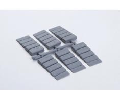 24 pieza Tope de puerta Cuña de puerta Cuña de mueble, plastico, gris, 32 x 13mm, caible para el uso flexible