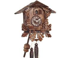 Selva NEGRA uhrenfabrik kammerer reloj de madera con mecanismo de pilas y cuco - oferta de relojes-Park Eble - Engstler - 26 cm Eichenlaub - 436 Q