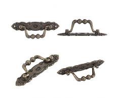 Fdit 4 Piezas de Muebles de Hierro Cajón de Gabinete de Manija de Puerta de Escritorio Hardware Casa DIY Decoración Socialme-EU