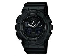 Casio G-Shock GA-100-1A1ER - Reloj de caballero de cuarzo, correa de resina color negro (con alarma, cronómetro, luz)