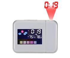 ABEDOE Reloj Despertador de Proyección con Pantalla a Color, Temporizador de Reloj Digital Ajustable para Proyector de Techo para Cabecera, Sala de Estar