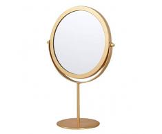 SZETOSY Espejos de mesa – GOODCHANCEUK Espejos de rotación de metal, espejo ajustable de pie, 25 cm, redondo