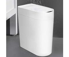 ZHSHOUCHENG Cubo De Basura Cubo De Basura Automático Sensor Inteligente Contenedor De Basura Hogar Cocina Baño Inodoro Papelera Resistente Al Agua Cesta Blanca Recargable 10L