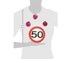 Conjunto de 3 rotor espiral cumpleaños número 50, Garland, señal de tráfico 05133