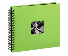 Hama Fine Art Fotos (50 páginas Negras, álbum con Espiral, 28 x 24 cm, Compartimento para Insertar Foto), Kiwi Verde