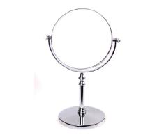 HIMRY Espejo 7 x Ampliación, 6 Inch, Espejo cosmético Giratorio 360 °. Cromado. maquillarse Afeitado Espejo Baño: de Habitaciones Espejo, Cara Normal + 7 aumentos, kxd3106 – 7 x
