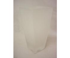 JARRON FLORERO CRISTAL CONICO MATE GRANDE