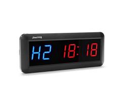 N/ A 1.5 Pulgadas 6 Digital Led Countdown Timer Cronómetro Reloj de Pared para Gimnasio Fitness Home (Azul/Rojo)