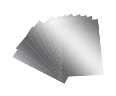 AILANDA Espejos de Pared Autoadhesivo 10 pcs Espejos de plástico láminas Flexibles con Efecto Espejo Anti caída 15 * 10cm para Dormitorio baño Escuela