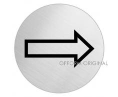OFFORM Señal pictograma en acero inox Ø 75mm No.8487Flecha/Dirección