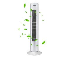 Gotoll Ventilador de Torre 73CM 50W,Ventilador de Pie Oscilación de 80°,3 Velocidades Blanco