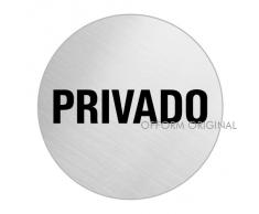 OFFORM Señal pictograma en acero inox Ø 75mm No.39025 "Privado"
