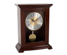 - Reloj de pie Widdop de madera con péndulo.