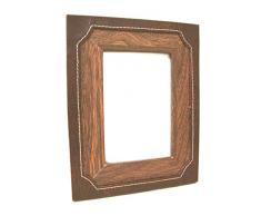 MARCO FOTOS PORTAFOTOS INDIVIDUAL POLIPIEL IMITANDO PIEL MADERA