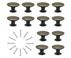 12 tiradores de latón vintage para cajones, armarios, cajones y cocina