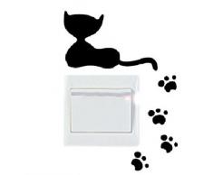 Vinilo decorativo pegatina pared, cristal, puerta (Varios colores a elegir)-gatos