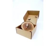TFA Dostmann Reloj de Mesa, Madera, marrón, 10 x 5 x 9 cm