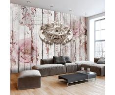 Fotomural 400x280 cm ! Papel tejido-no tejido. Fotomurales - Papel pintado Vintage Ángel madera flores textura f-C-0063-a-a