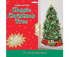 Amscan - Vinilo decorativo, diseño de árbol de Navidad