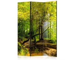 murando Biombo con Tablero de Corcho Naturaleza 135x172 cm de Impresion Bilateral en el Lienzo de TNT de Calidad Decoracion Foto Biombo de Madera con Imagen Impresa Home Office Bosque c-B-0354-z-b
