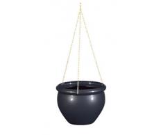Emsa 501872 - Maceta colgante para plantas, color antracita, 26 x 19 cm