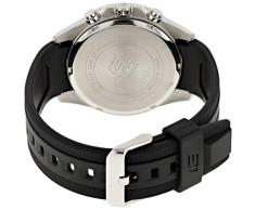 Casio EDIFICE Reloj en caja sólida de acero inoxidable, 10 BAR, Negro/Azul, para Hombre, con Correa de Resina, EFV-550P-1AVUEF