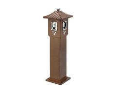 SOAR Inoxidable Cenicero Planta Permanente ceniceros for Exterior Hierro Piso Cenicero Cubo de Basura for los Cigarrillos Suelo al Aire Libre cenicero de pie (Color : Brown)