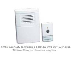Evila - Timbre sin hilos.50-80m a pilas blister