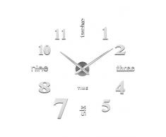 SOLEDI Reloj de Pared 3D, DIY Reloj de Etiqueta de Pared Decoración Ideal para la Casa Oficina Hotel