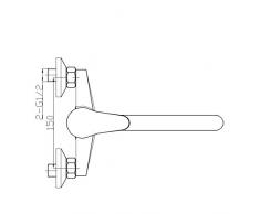 Ambros Iana sei14070000 grifo monomando con caño, cromo