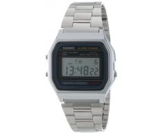 Casio A158WA-1DF - Reloj Unisex metálico Negro / Plata