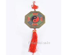 juanxian Gran Feng Shui Bagua Espejo Ying Yang Encanto W Libre Mxsabrina Rojo Cadena Pulsera Y1256