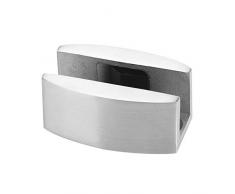 Protector Pared Tope para Puerta Acero Inoxidable 304 para el Suelo Guía Inferior Repuesto para Puertas Correderas Cristal Sin Marco Resistente para Hogar Oficina Puerta Acabado Cepillado