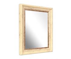 Inov8 – Espejo con Marco Envejecido Crema 16 x 12 Unidades, Color Beige, Juego de 2
