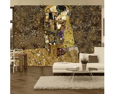 Fotomural 250x175 cm - 3 tres colores a elegir - Papel tejido-no tejido. Fotomurales - Papel pintado - Pared Gustav Klimt - Besar l-A-0001-a-b