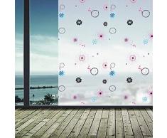Onlymygod Tabique para inodoro Flores rojas y negras Vinilos decorativos de cristal Vinilos decorativos de cristal 47x55cm