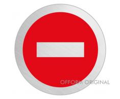 OFFORM Señal pictograma en acero inox Ø 75mm No.39257 "Paso prohibido"