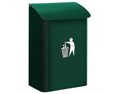 Arregui E6103 - Papelera para garaje, acero, 18L, 275x425x155mm, Verde