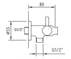 GRIFO SHATTAF MURAL CON SOPORTE SAHARA